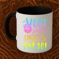 Peace Out Single Digits I'm 10 Birthday Gift Coffee Mug thumb 2