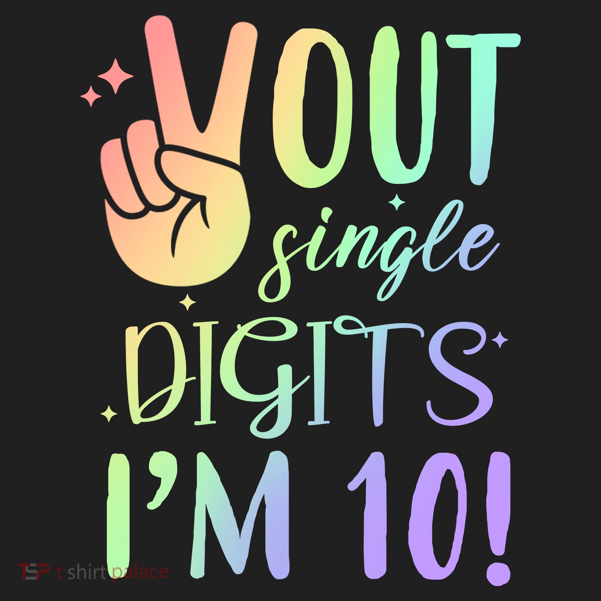 Peace Out Single Digits I'm 10 Birthday Gift Tumbler