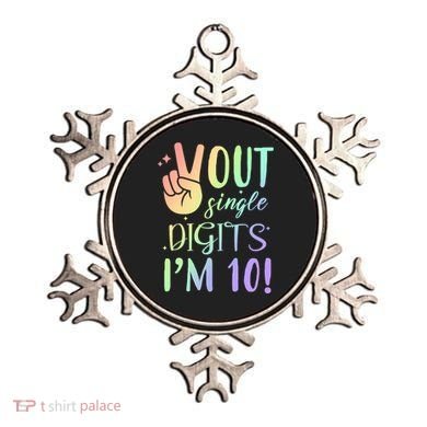 Peace Out Single Digits I'm 10 Birthday Gift Ornament