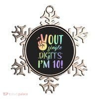 Peace Out Single Digits I'm 10 Birthday Gift Ornament thumb 0
