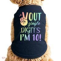 Peace Out Single Digits I'm 10 Birthday Gift Doggie Tank thumb 0