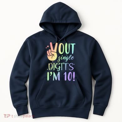 Peace Out Single Digits I'm 10 Birthday Gift Hoodie