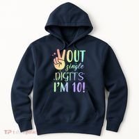 Peace Out Single Digits I'm 10 Birthday Gift Hoodie thumb 0