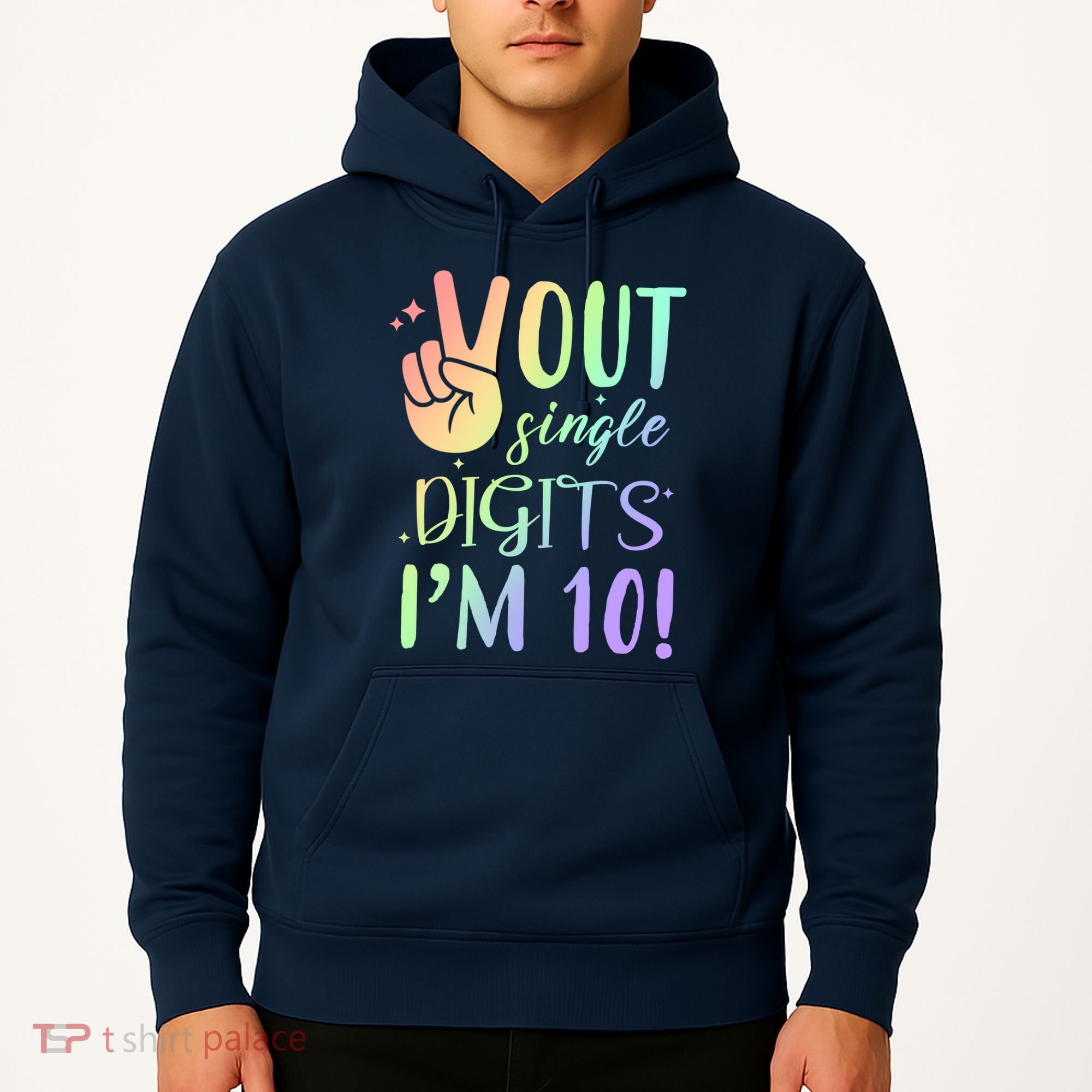 Peace Out Single Digits I'm 10 Birthday Gift Hoodie