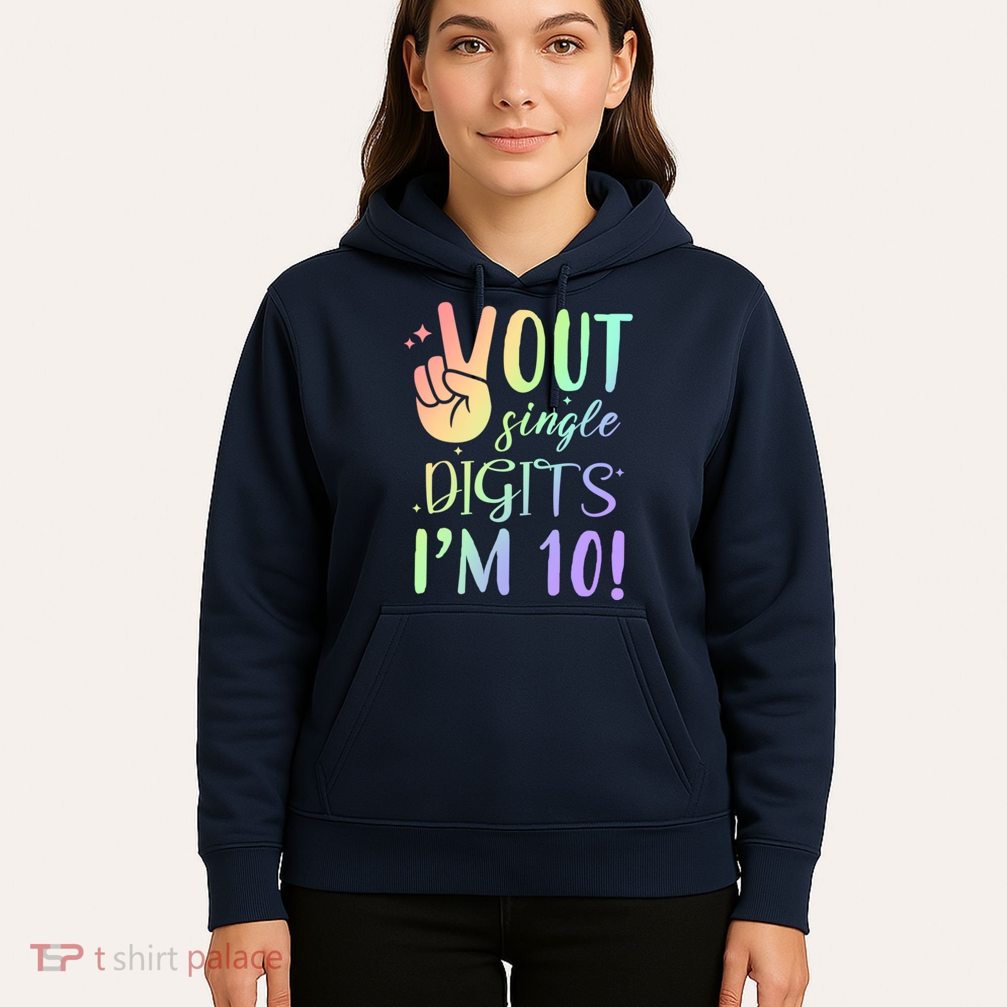 Peace Out Single Digits I'm 10 Birthday Gift Hoodie