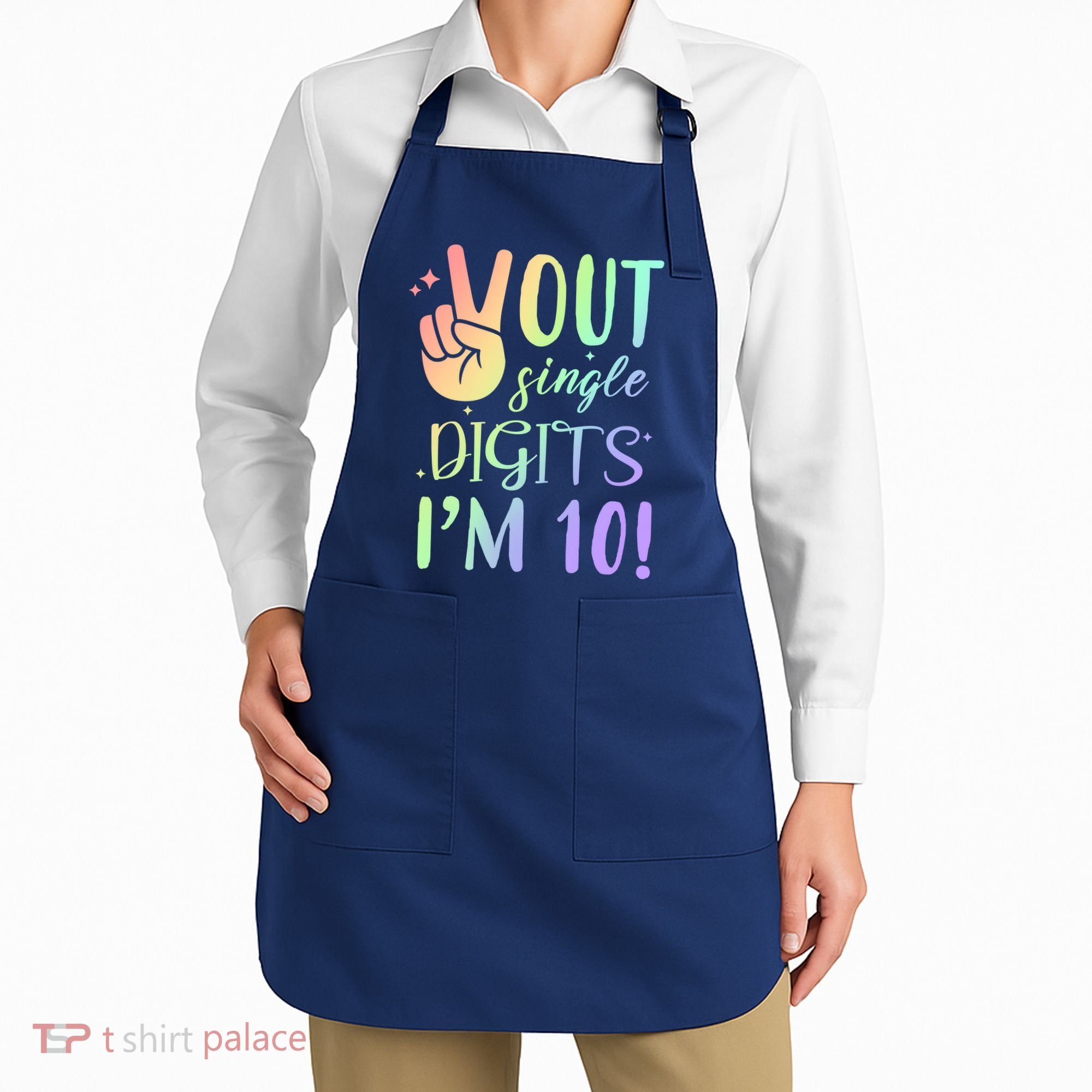 Peace Out Single Digits I'm 10 Birthday Gift Apron