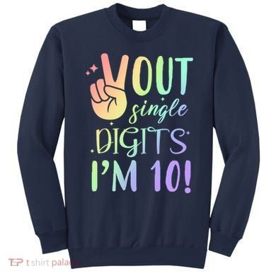 Peace Out Single Digits I'm 10 Birthday Gift Sweatshirt