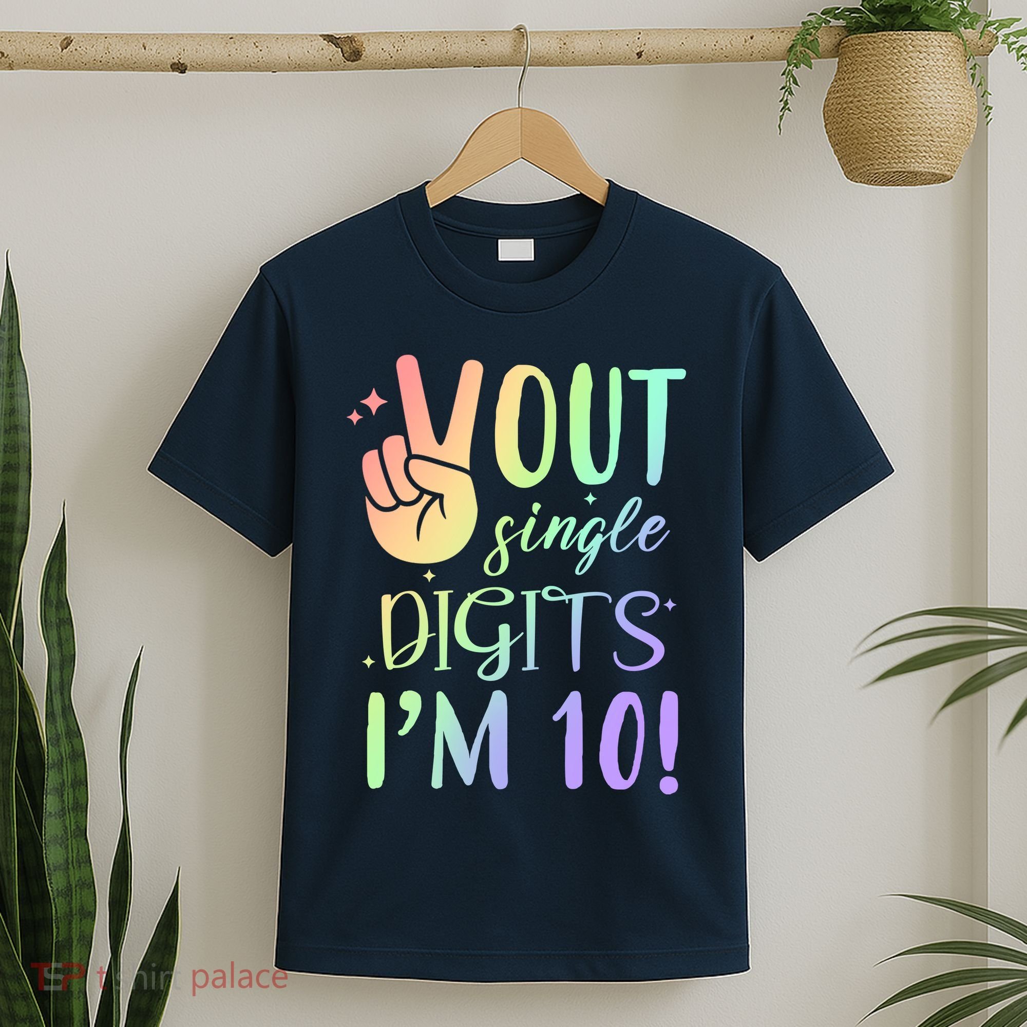 Peace Out Single Digits I'm 10 Birthday Gift T-Shirt