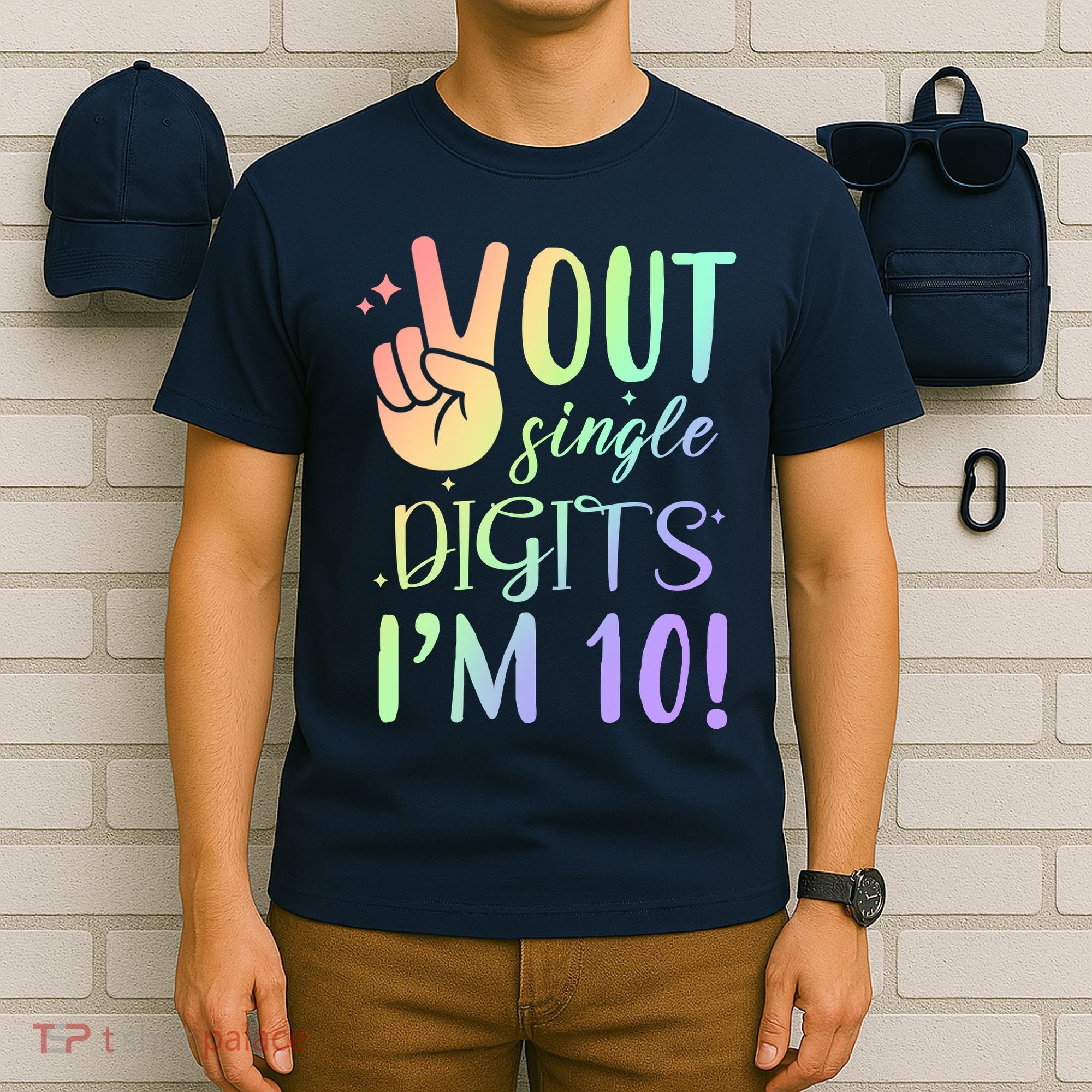Peace Out Single Digits I'm 10 Birthday Gift T-Shirt