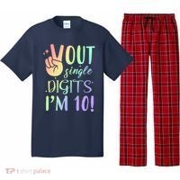 Peace Out Single Digits I'm 10 Birthday Gift Pajama Set thumb 0