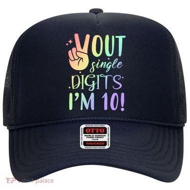 Peace Out Single Digits I'm 10 Birthday Gift Hat
