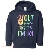 Peace Out Single Digits I'm 10 Birthday Gift Toddler Hoodie thumb 0