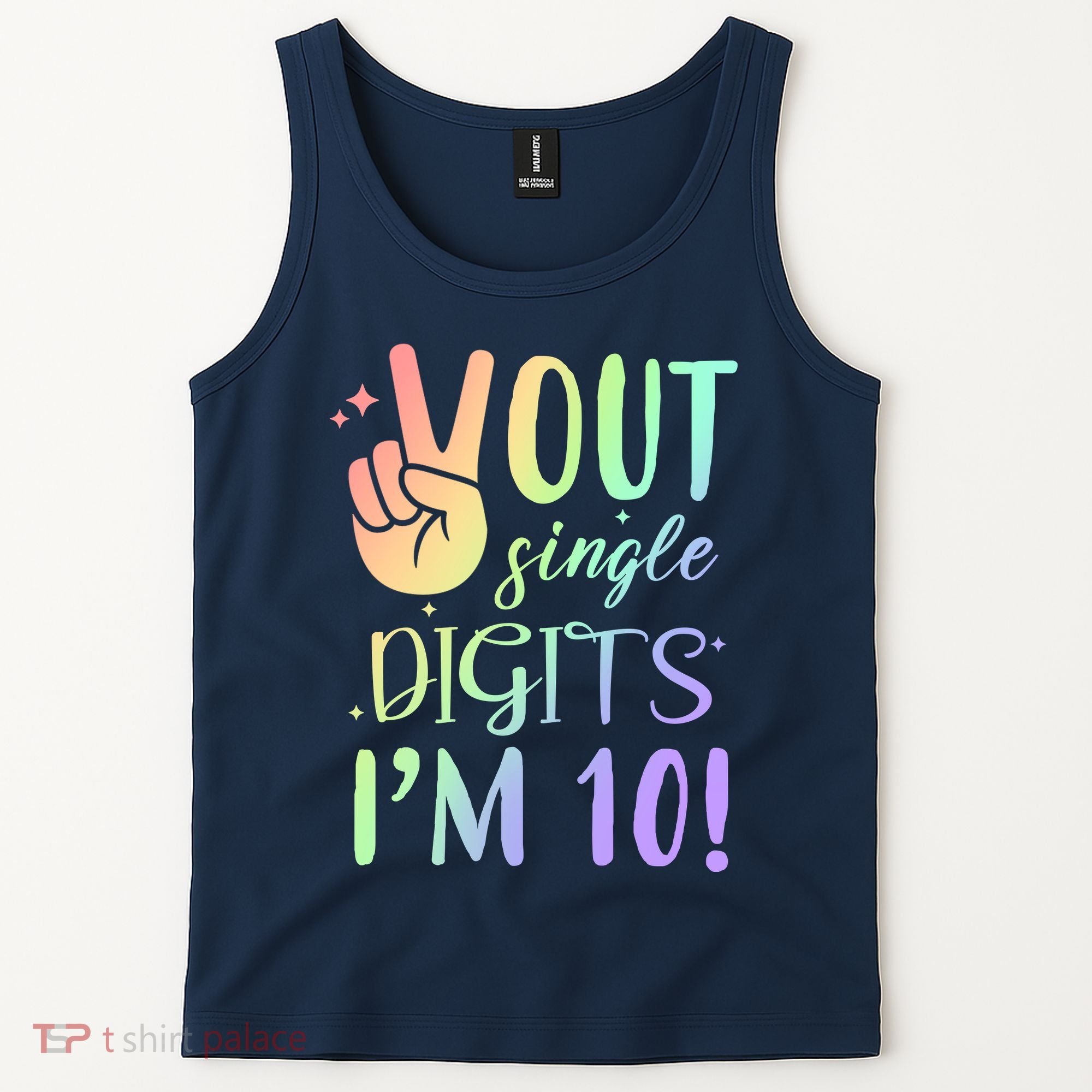 Peace Out Single Digits I'm 10 Birthday Gift Tank Top