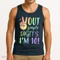 Peace Out Single Digits I'm 10 Birthday Gift Tank Top thumb 3