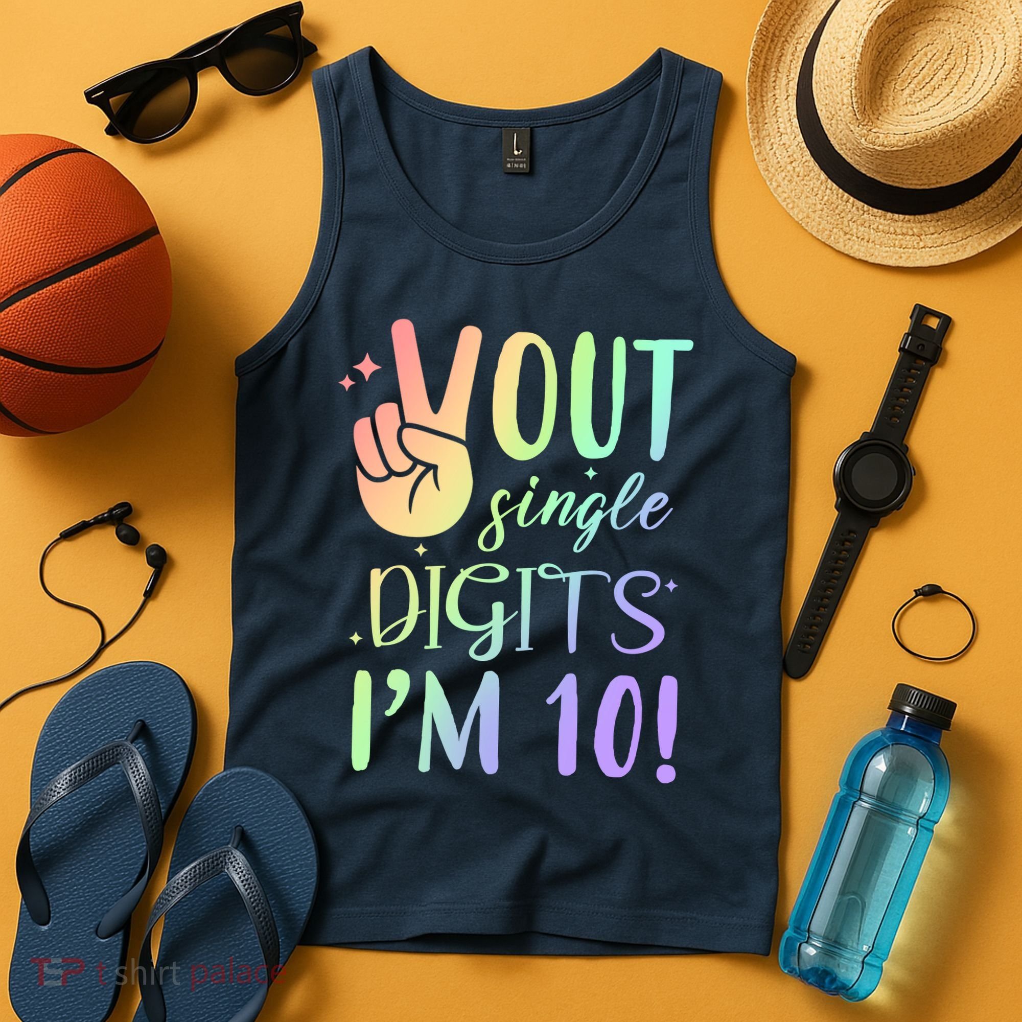 Peace Out Single Digits I'm 10 Birthday Gift Tank Top