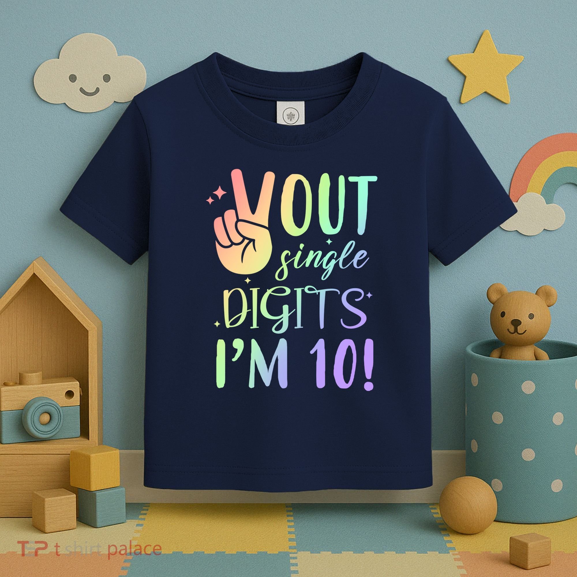 Peace Out Single Digits I'm 10 Birthday Gift Toddler T-Shirt