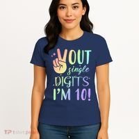 Peace Out Single Digits I'm 10 Birthday Gift Women's T-Shirt thumb 4