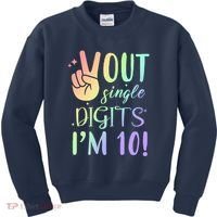 Peace Out Single Digits I'm 10 Birthday Gift Kids Sweatshirt thumb 0