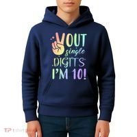 Peace Out Single Digits I'm 10 Birthday Gift Kids Hoodie thumb 4