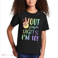 Peace Out Single Digits I'm 10 Birthday Gift Kids T-Shirt thumb 2