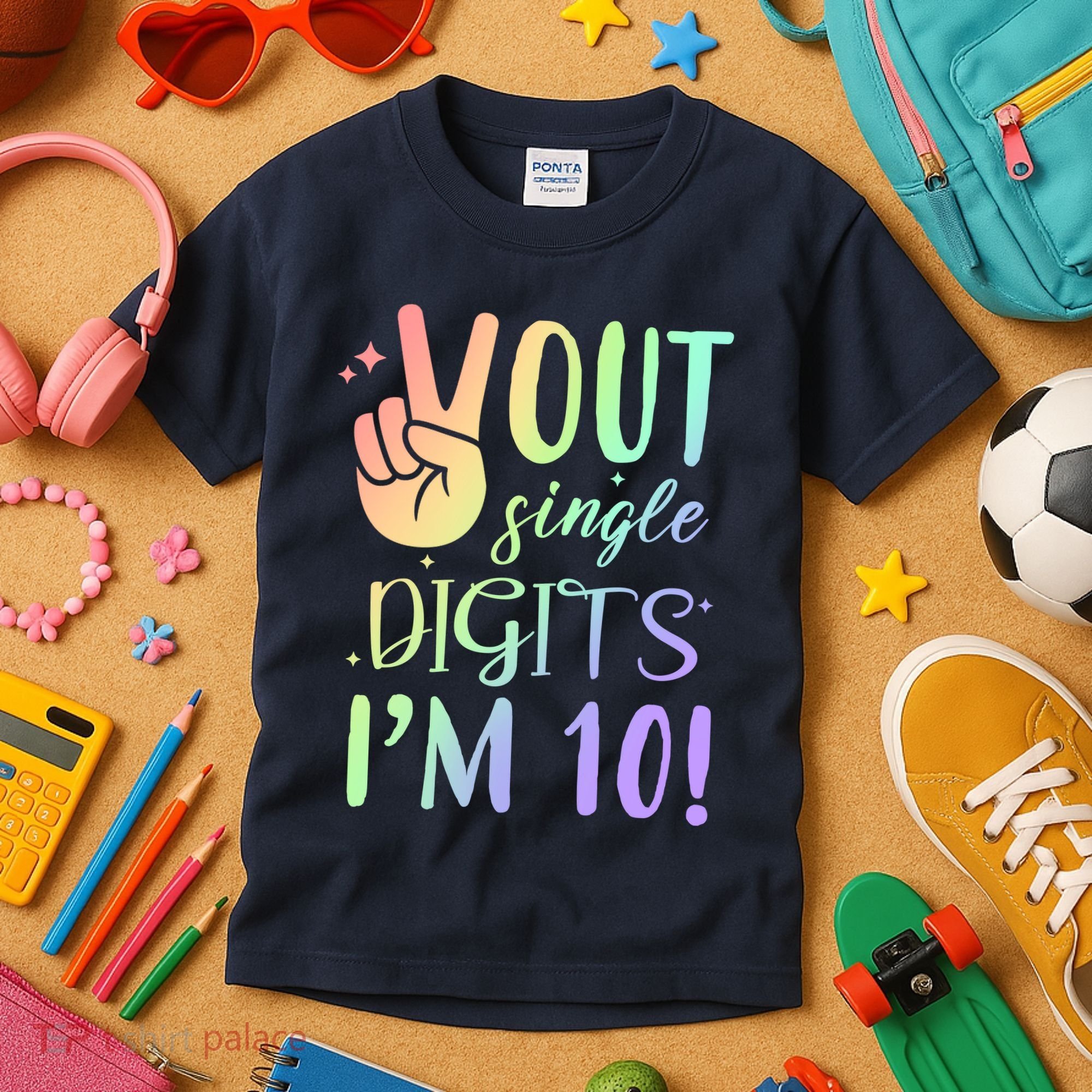Peace Out Single Digits I'm 10 Birthday Gift Kids T-Shirt