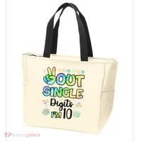Peace Out Single Digits I'm 10 Cute Gift Tote Bag thumb 3
