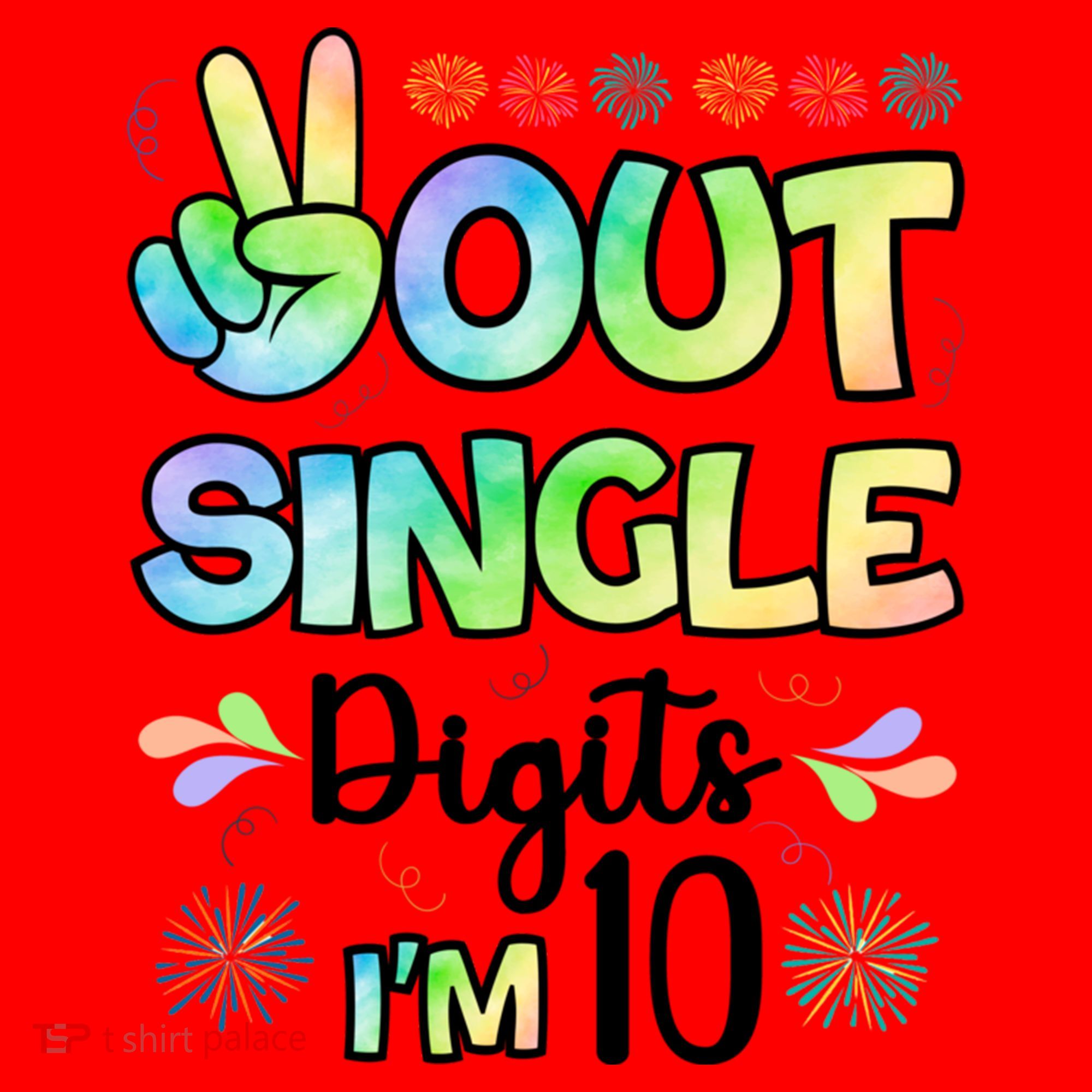 Peace Out Single Digits I'm 10 Cute Gift Santa Hat