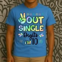 Peace Out Single Digits I'm 10 Cute Gift T-Shirt thumb 3