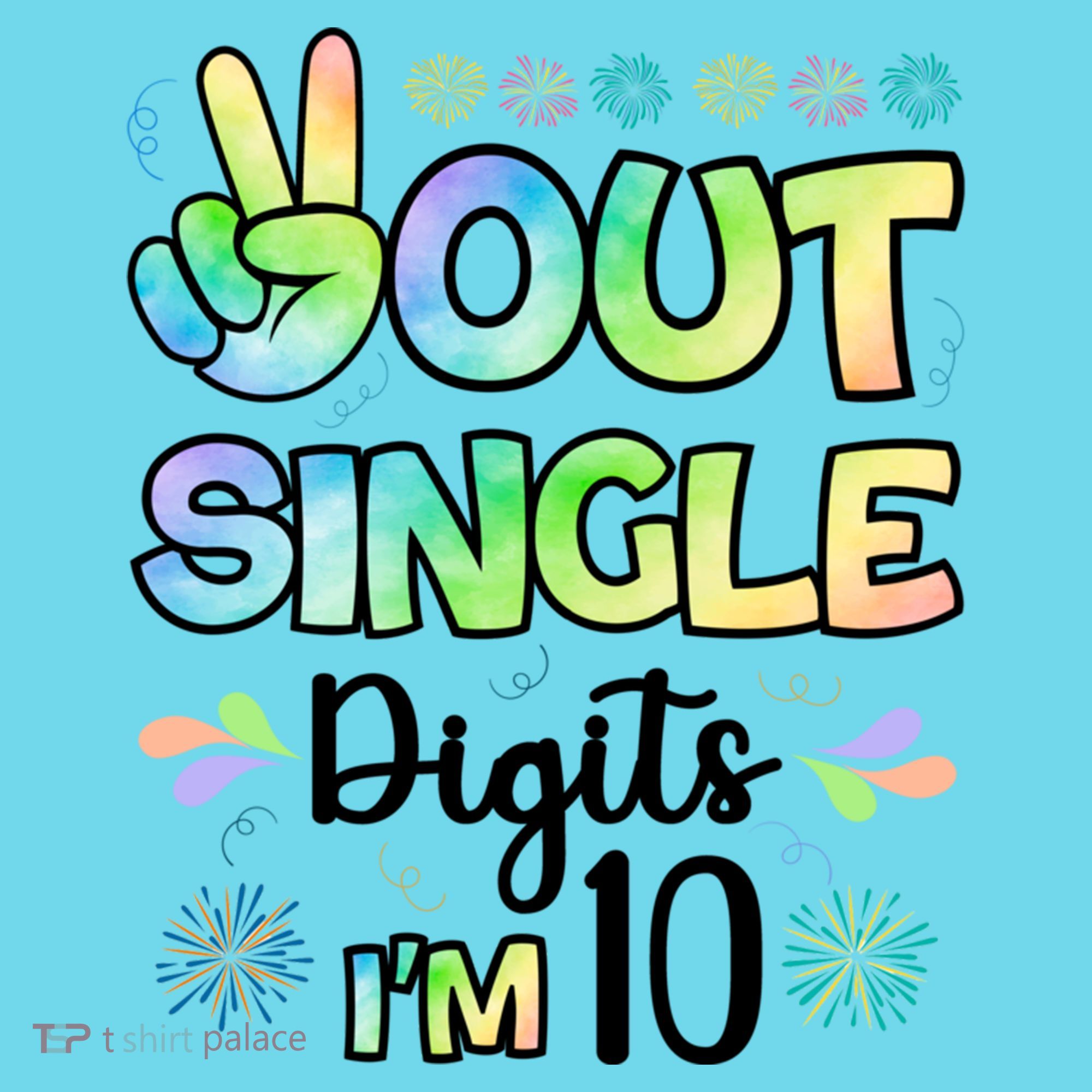 Peace Out Single Digits I'm 10 Cute Gift Button