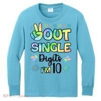 Peace Out Single Digits I'm 10 Cute Gift Kids Long Sleeve Shirt thumb 0
