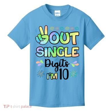 Peace Out Single Digits I'm 10 Cute Gift Kids T-Shirt