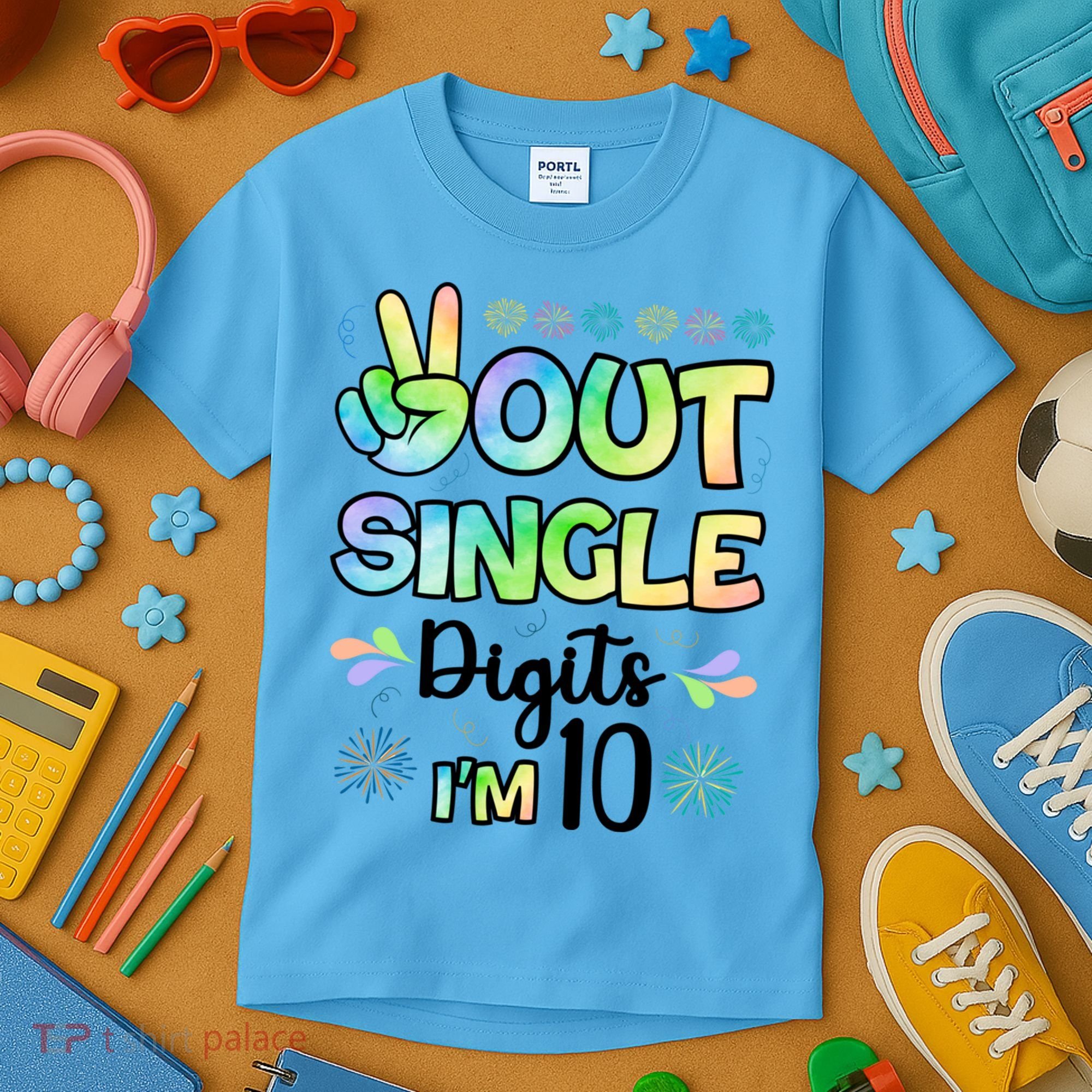 Peace Out Single Digits I'm 10 Cute Gift Kids T-Shirt