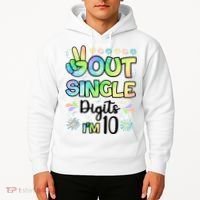 Peace Out Single Digits I'm 10 Cute Gift Hoodie thumb 2