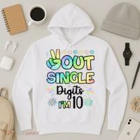 Peace Out Single Digits I'm 10 Cute Gift Hoodie thumb 3