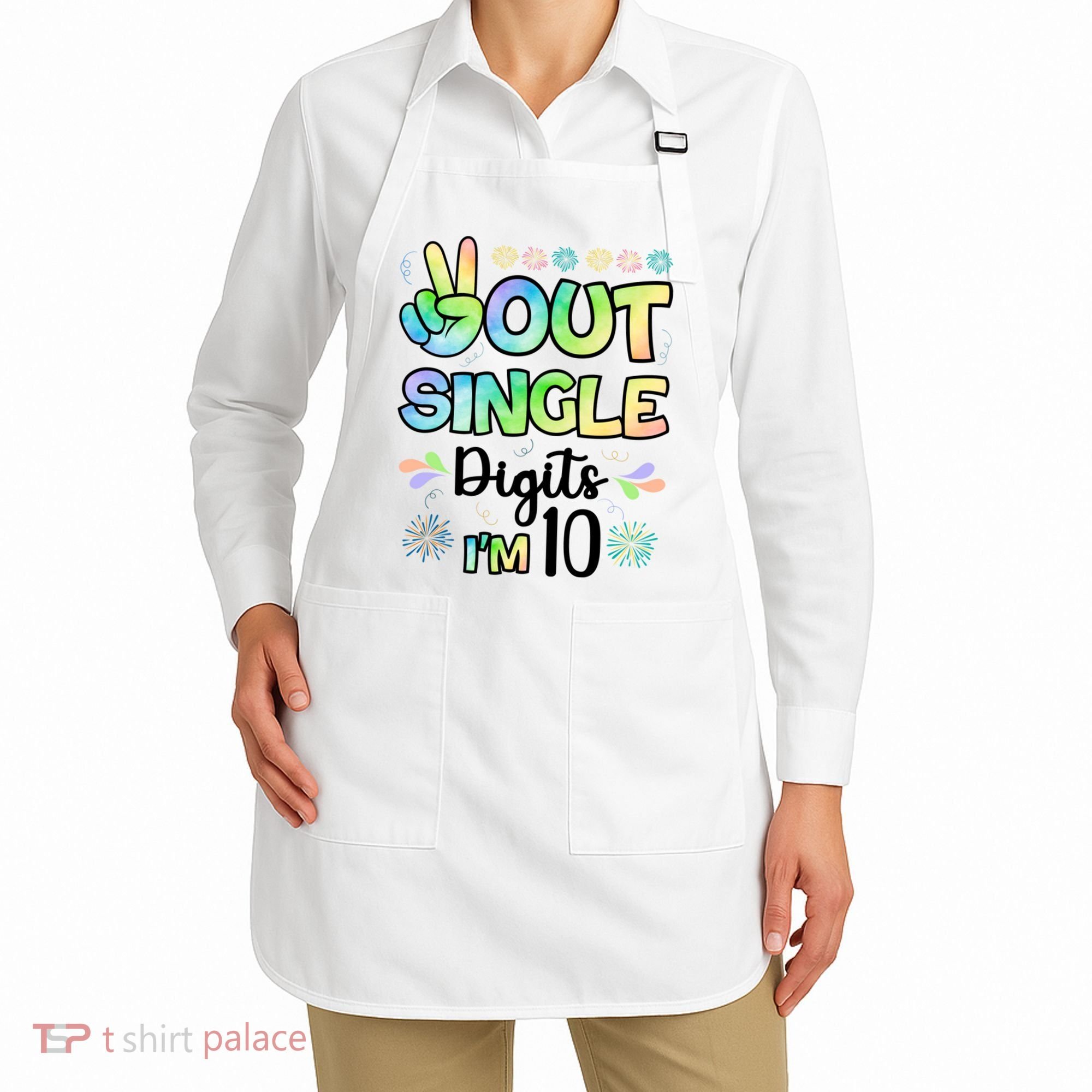 Peace Out Single Digits I'm 10 Cute Gift Apron