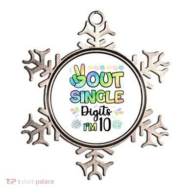 Peace Out Single Digits I'm 10 Cute Gift Ornament