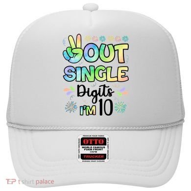Peace Out Single Digits I'm 10 Cute Gift Hat