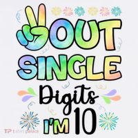 Peace Out Single Digits I'm 10 Cute Gift Hat thumb 2