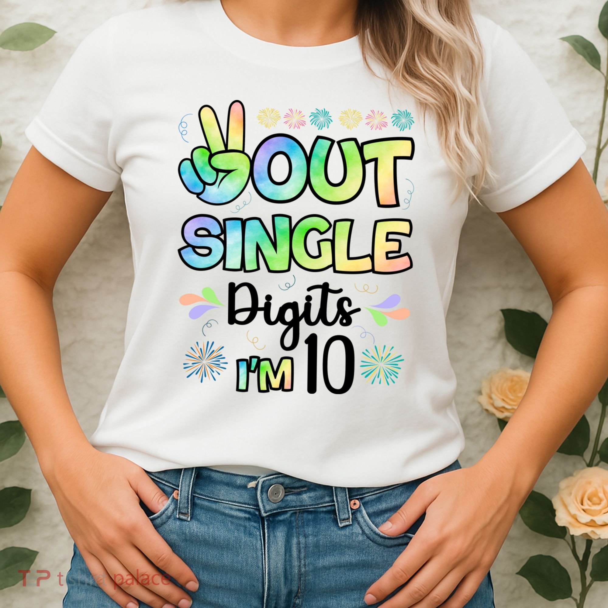 Peace Out Single Digits I'm 10 Cute Gift Women's T-Shirt