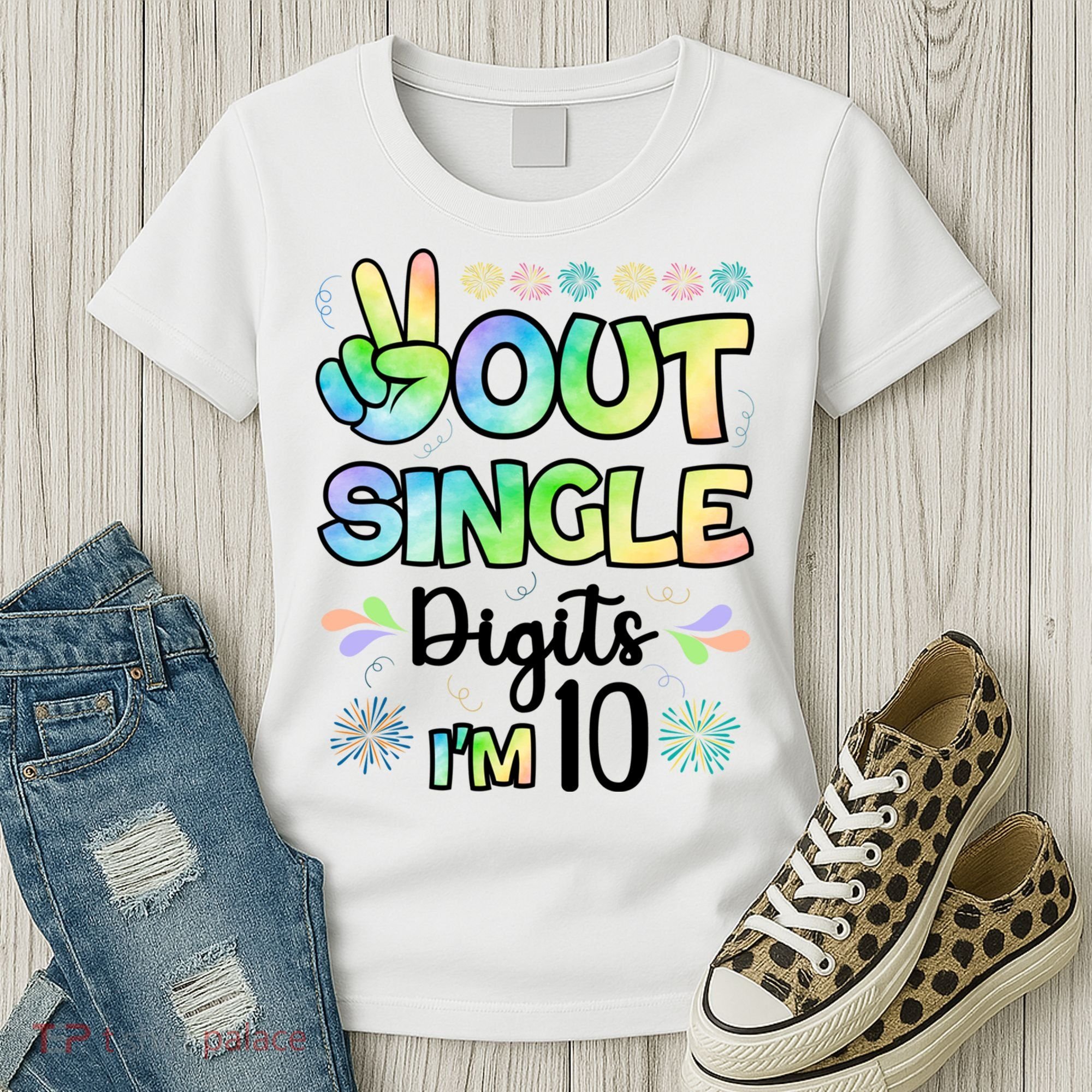 Peace Out Single Digits I'm 10 Cute Gift Women's T-Shirt