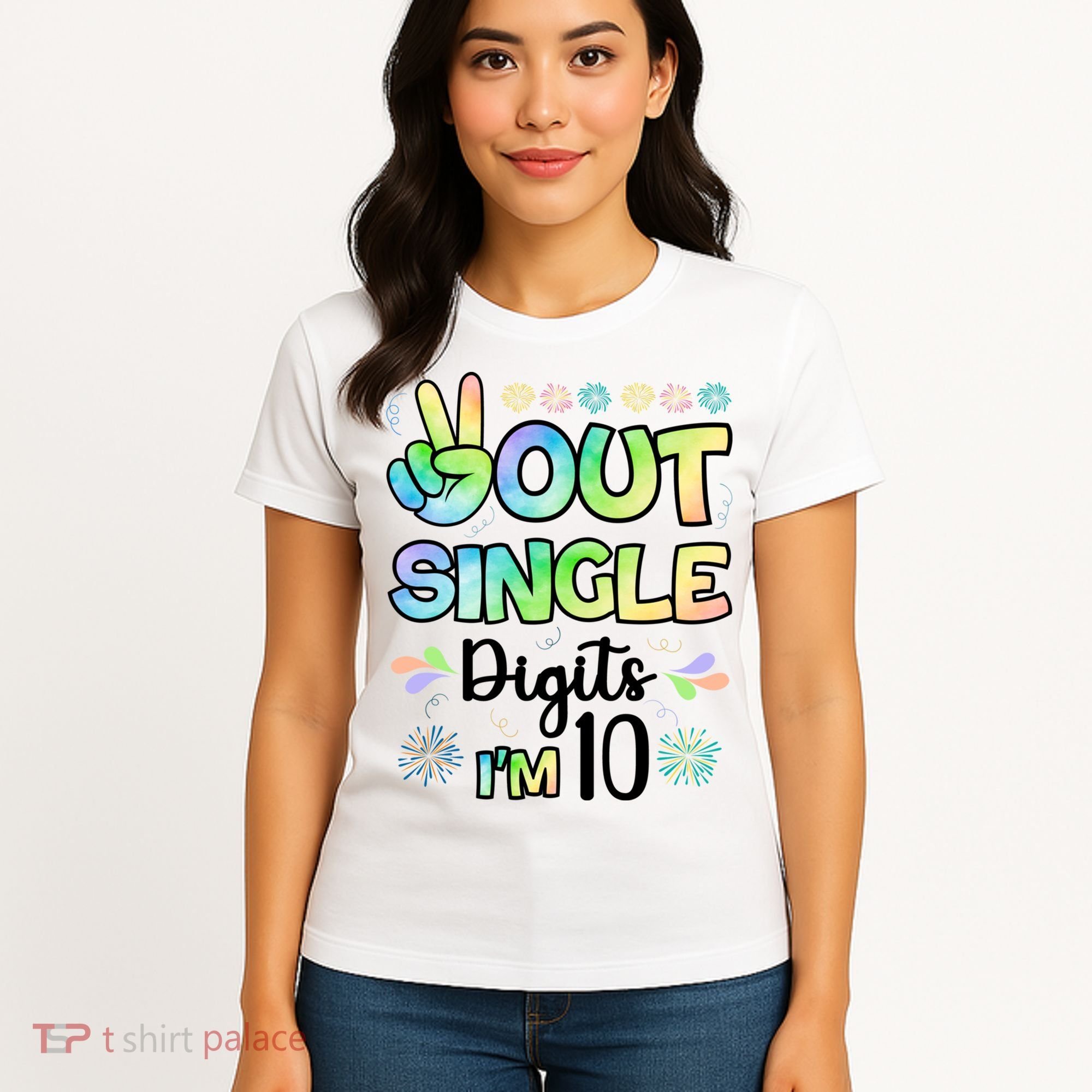 Peace Out Single Digits I'm 10 Cute Gift Women's T-Shirt