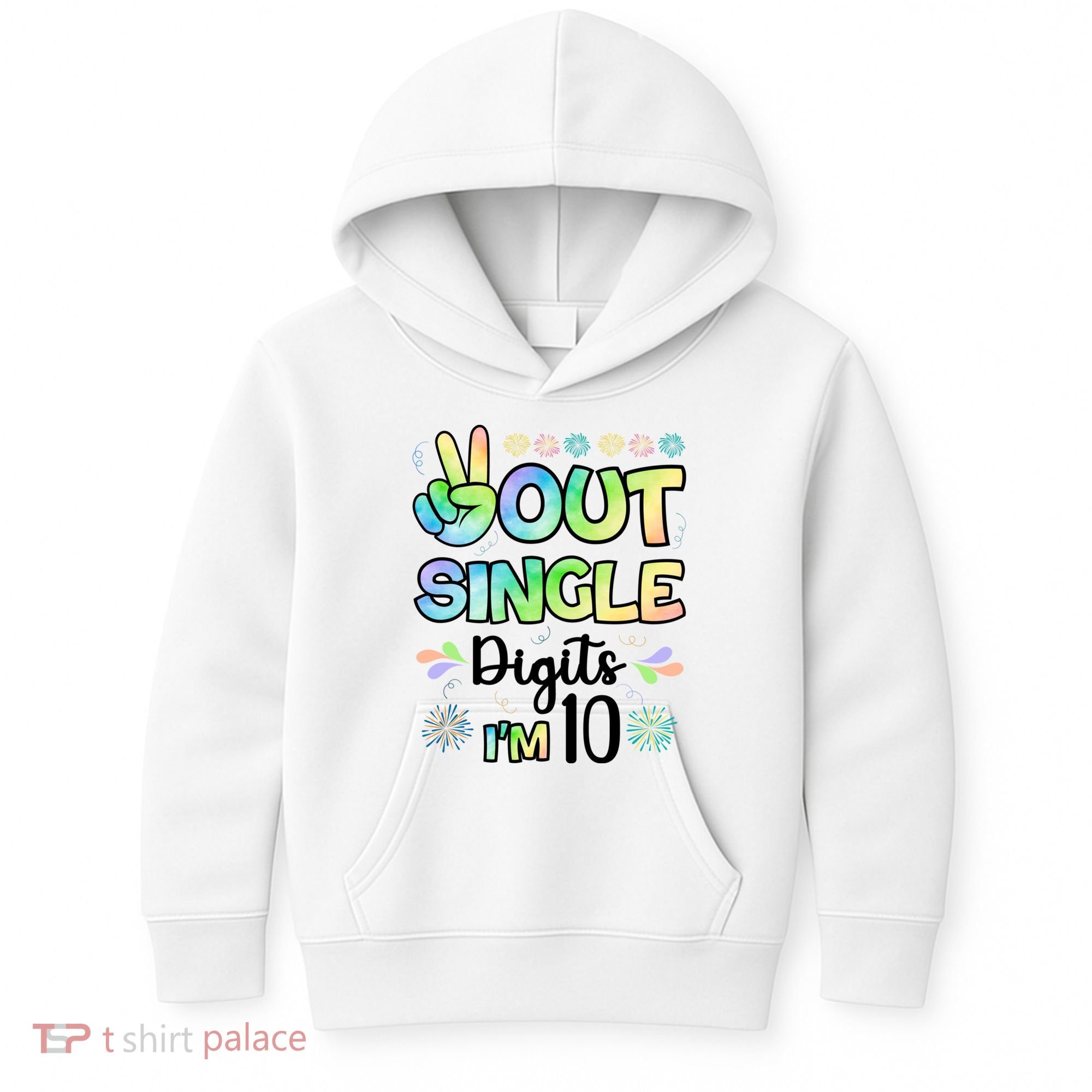 Peace Out Single Digits I'm 10 Cute Gift Kids Hoodie