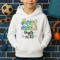 Peace Out Single Digits I'm 10 Cute Gift Kids Hoodie thumb 2