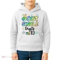 Peace Out Single Digits I'm 10 Cute Gift Kids Hoodie thumb 4