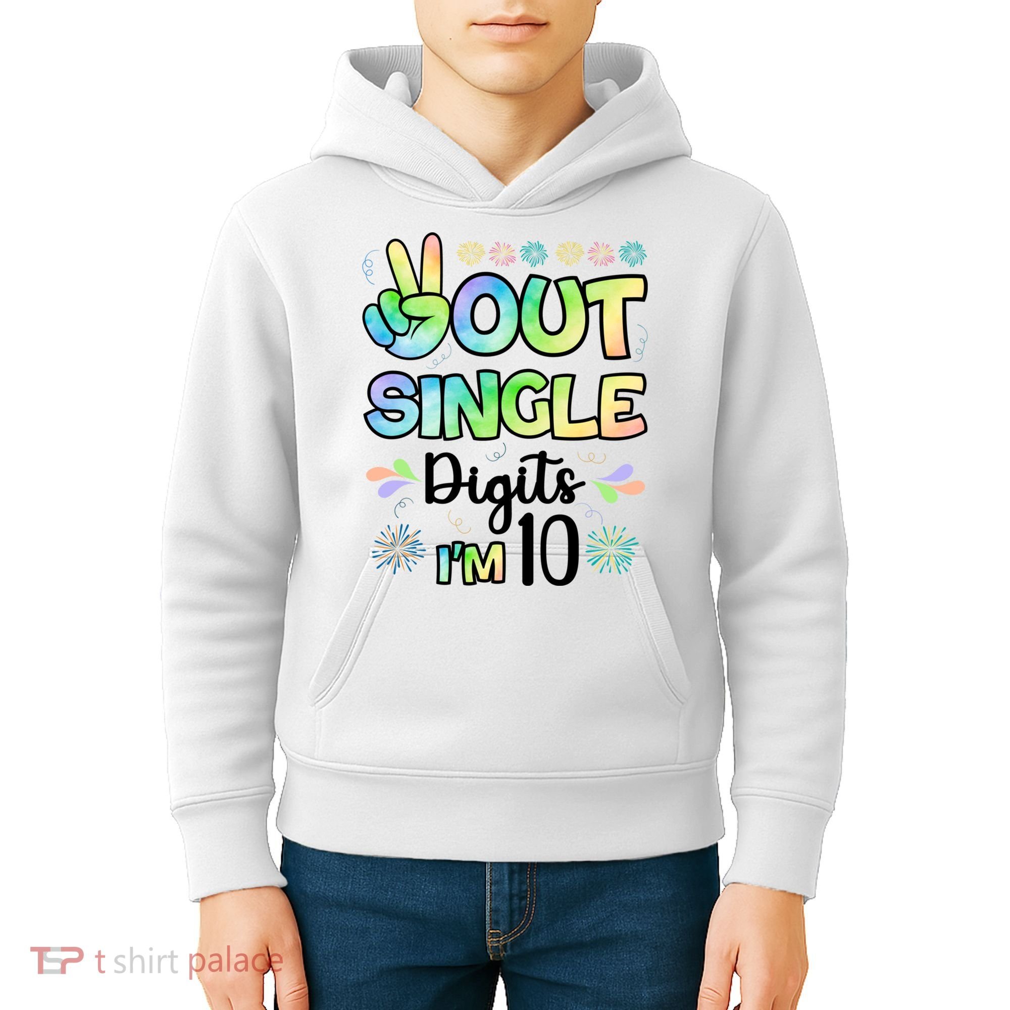 Peace Out Single Digits I'm 10 Cute Gift Kids Hoodie