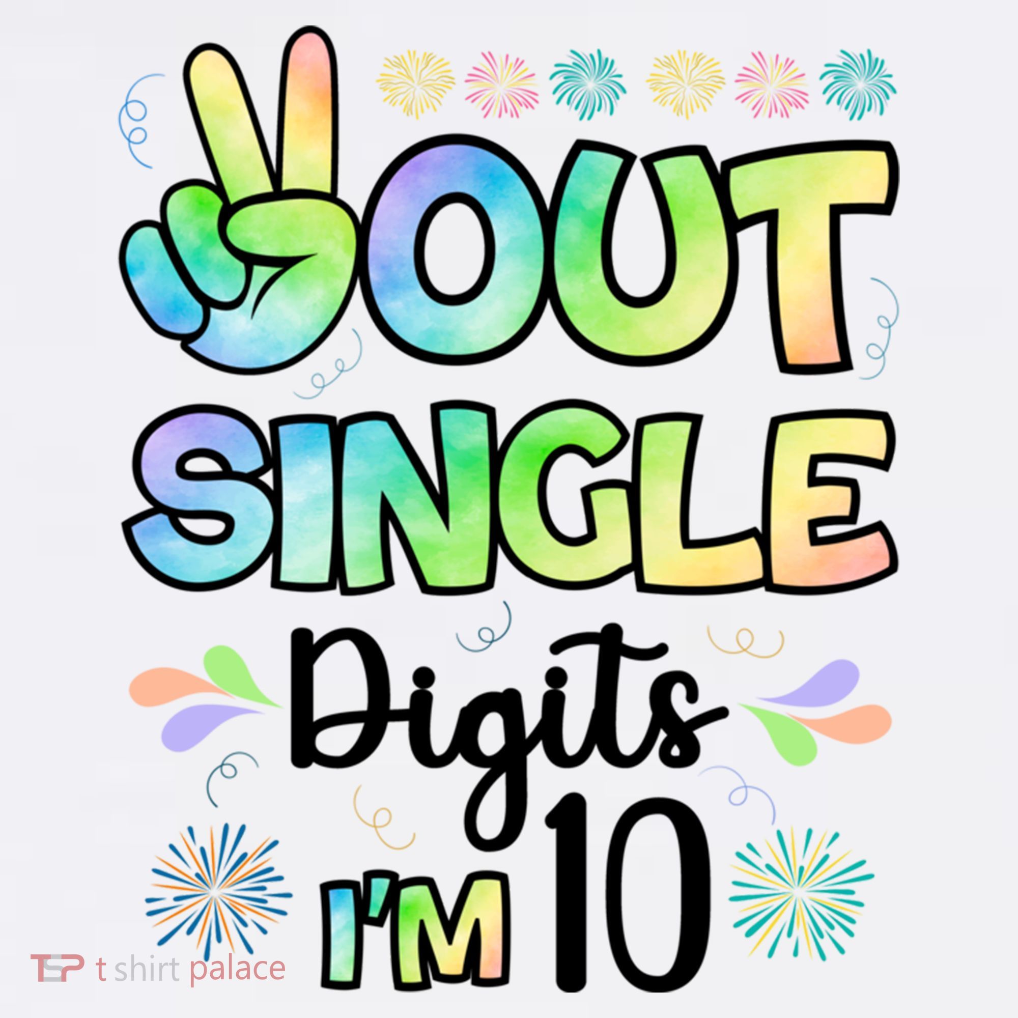 Peace Out Single Digits I'm 10 Cute Gift Kids Hoodie