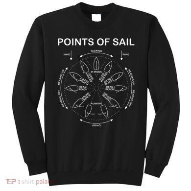 Points Of Sail Manoeuvre Sailing Ship Sailor Sweatshirt