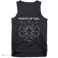 Points Of Sail Manoeuvre Sailing Ship Sailor Tank Top thumb 0