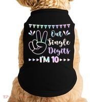 Peace Out Single Digits I'm 10 Gift Doggie Tank thumb 0