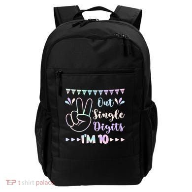 Peace Out Single Digits I'm 10 Gift Backpack